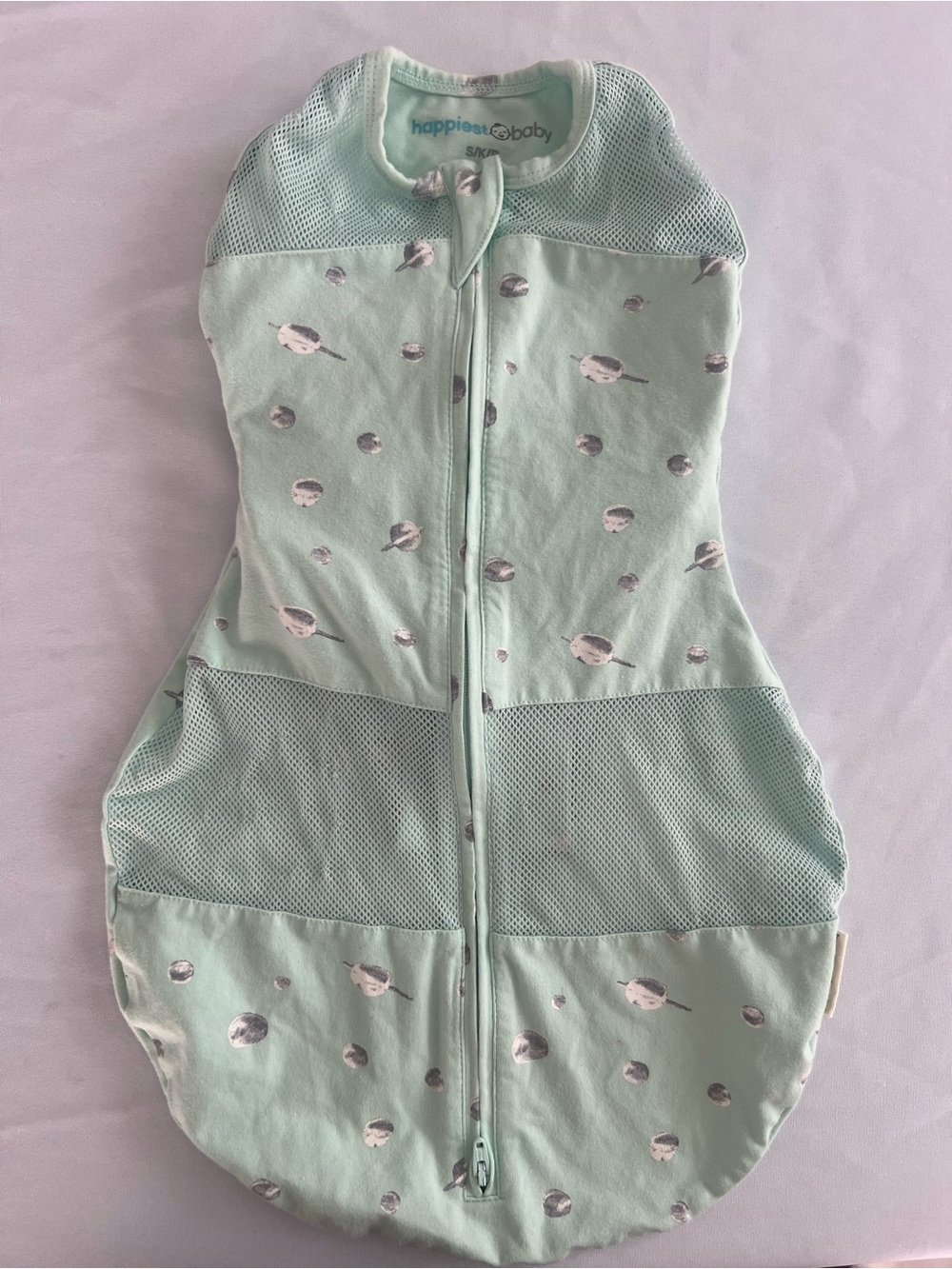 Happiest Baby Mint Bird Print Swaddle Sleep Sack